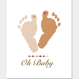 Baby foot print boho style Posters and Art